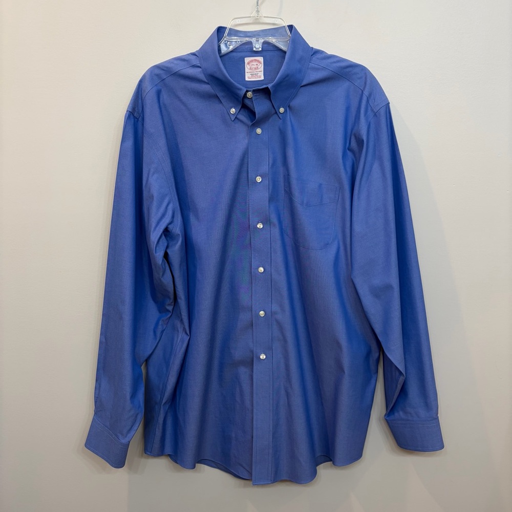 Brooks Brothers Men's Original Polo Shirt Regular Fit Button Down Size 17 1/2-36